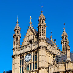 Fototapeta na wymiar in london old historical parliament glass window structur