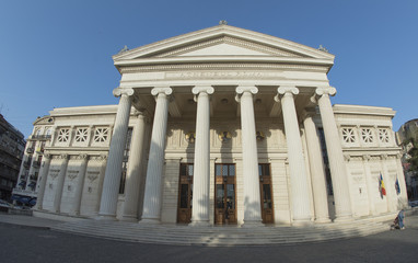 Fototapeta premium BUCHAREST, ROMANIA – September 18, 2015 - Romanian Athenaeum(in Romanian Ateneul Roman)