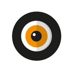 Halloween. Flat design eye icon.