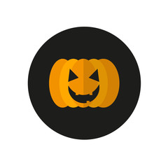 Halloween. Flat design pumpkin icon.