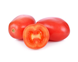 cherry tomatoes isolated on white background.