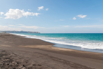 Pacific Ocean in Whirinaki beach reserve Hawkes Bay North Island  New Zealand
