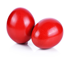 easter eggs isolated on white