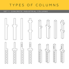 Concrete industrial columns