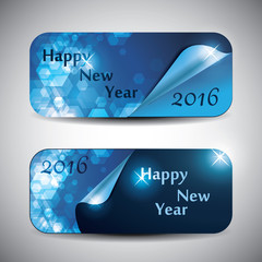 Set of Horizontal New Year Banners - 2016 Version