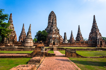 Obraz premium Wat chaiwatthanaram,World Heritage Site in Ayutthaya, thailand