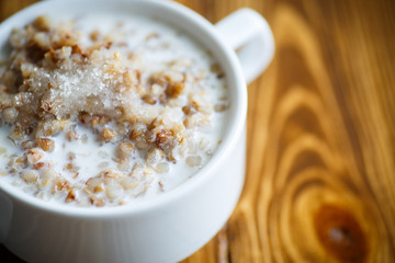 buckwheat porridge with milk