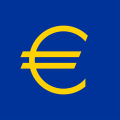 Flat euro sign