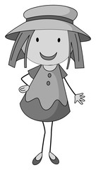 Little girl wearing a hat