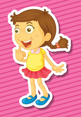 Little girl with ponytail