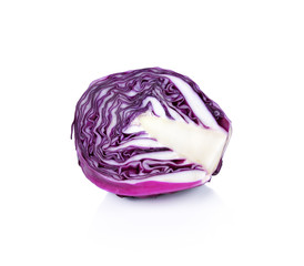 Obraz premium red cabbage isolated on white background.