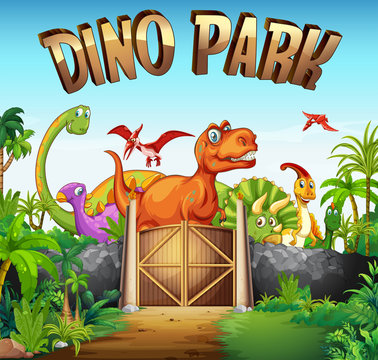 Park full of dinosaurs