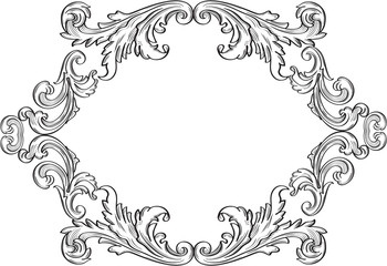 Orient acanthus art vintage page