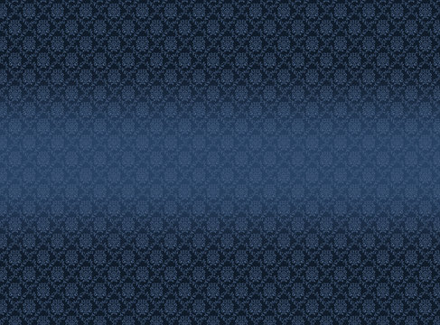 Fototapeta blue floral ornament