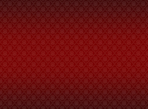 Fototapeta red floral ornament