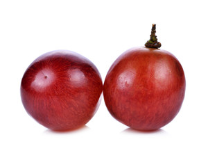 red grape isolated on white