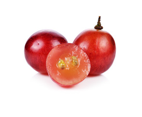 red grape isolated on white