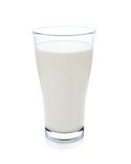 glass of milk isolated on white with clipping path included