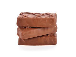 chocolate bar isolated on white