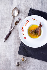 Well done grilled lamb chop