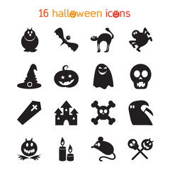 Halloween icons set