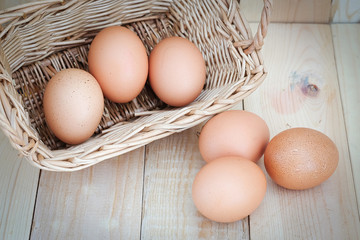 egg on the wood floor