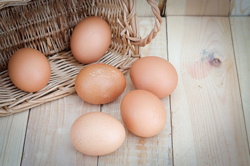 egg on the wood floor