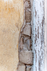 Old brick wall of mud