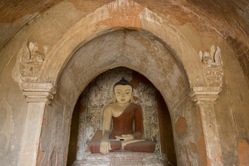ASIA MYANMAR BAGAN TEMPLE PAGODA BUDDHA FIGURE