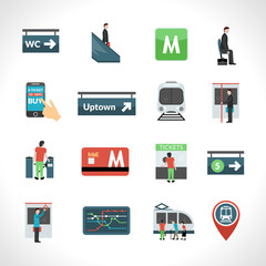 Subway Icons Set