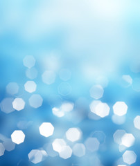 Bokeh blue lights background.
