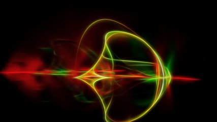 Movement of the glowing mixed energy