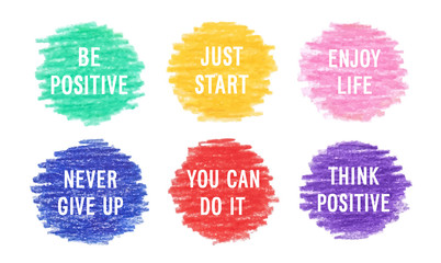 Beautiful motivation poster set.