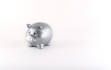 Silver Metallic Piggy Bank