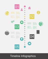 Fototapeta na wymiar Timeline infographic business template