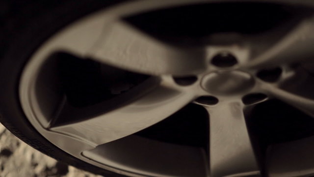 Close-up of a car tire