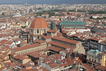 Fototapeta na wymiar Florence vue du ciel