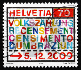 Postage stamp Switzerland 2000 2000 Census