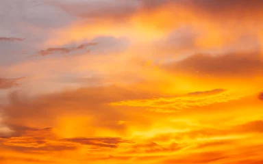 Keuken foto achterwand Hemel Oranje lucht en wolken
