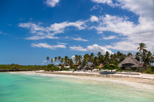 Beautiful blue sea in Zanzibar, Tanzania, Africa