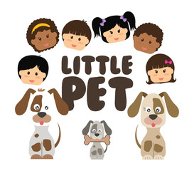 Naklejka premium Pets love design 