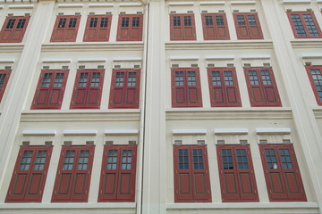 Obraz premium Red shutter in SIngapore