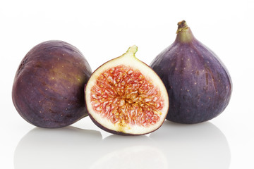Fresh figs isolated on white background