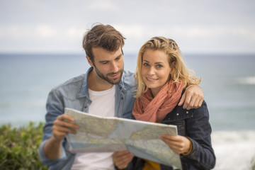 young couple of tourist