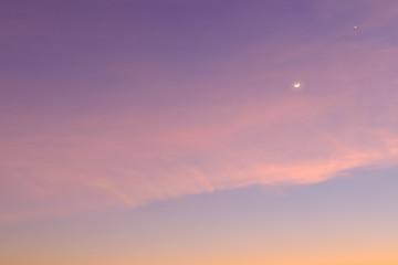 night time view of moon and sky, background
