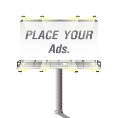 Blank Billboard on white Isolate Background
