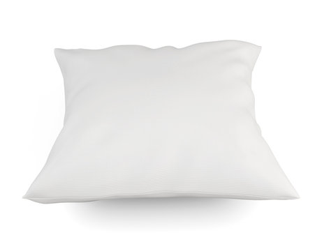 White cushion on a white.