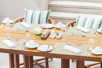 Table setting for dinner
