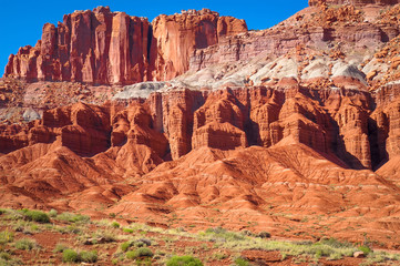 interesting landscape, highway to Bryce Canyon, Utah, USA