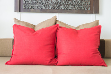 Pillow on sofa decoration in living room
